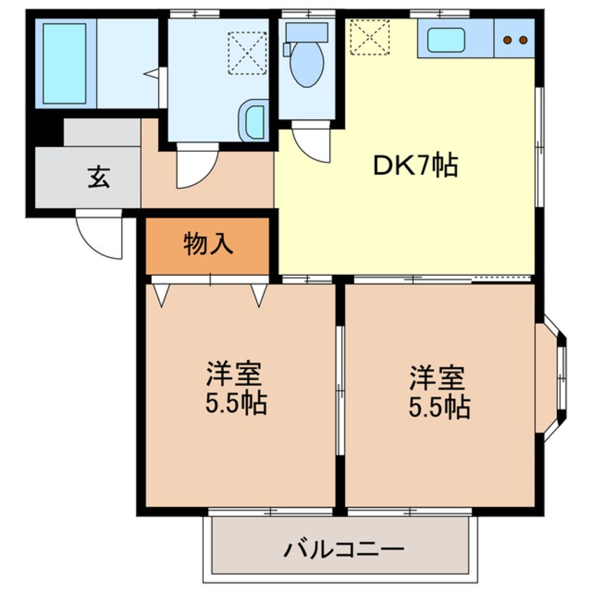 間取図 北山口ハイツ