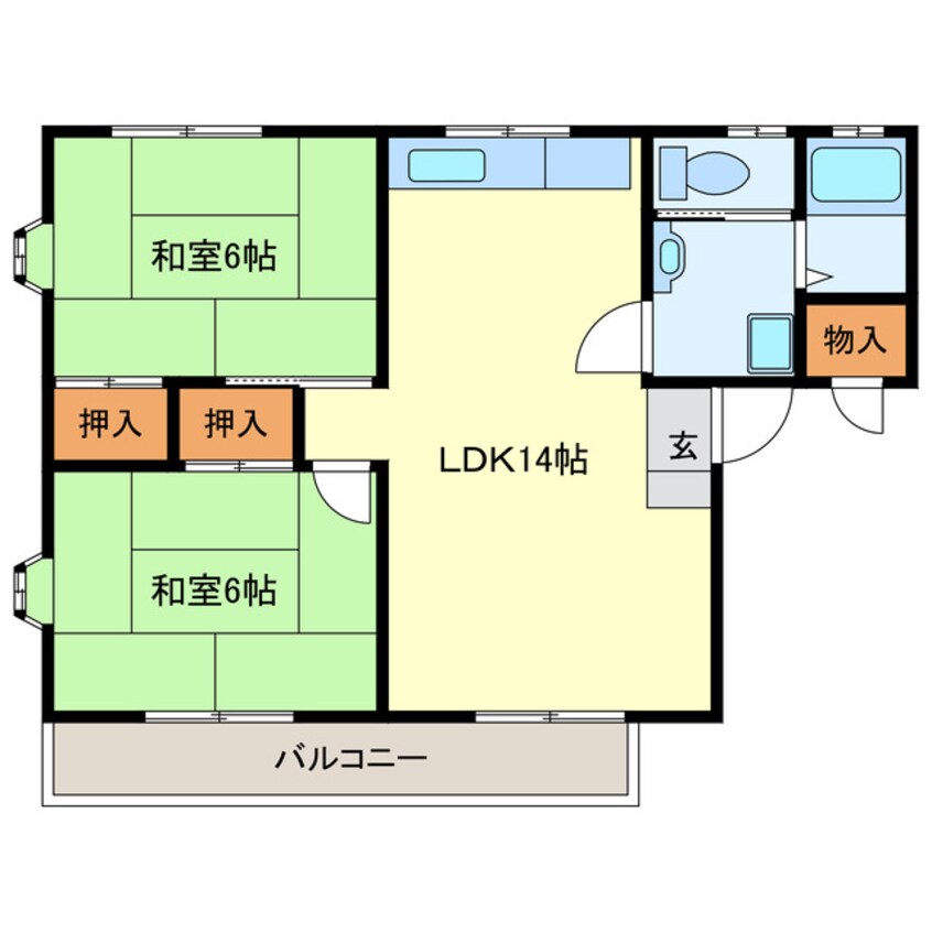 間取図 レインボーハイツ