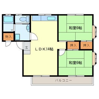 間取図 レインボーハイツ