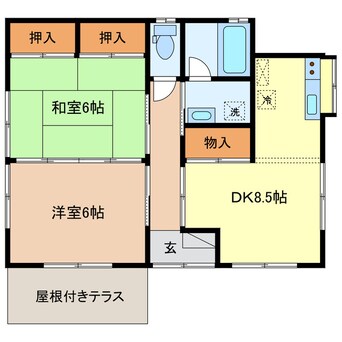 間取図 金子方貸家