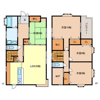 間取図 マスタリー山川町貸家