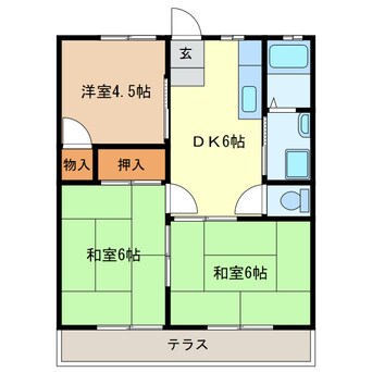 間取図 永倉コーポ２号棟