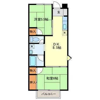 間取図 田口コーポA棟