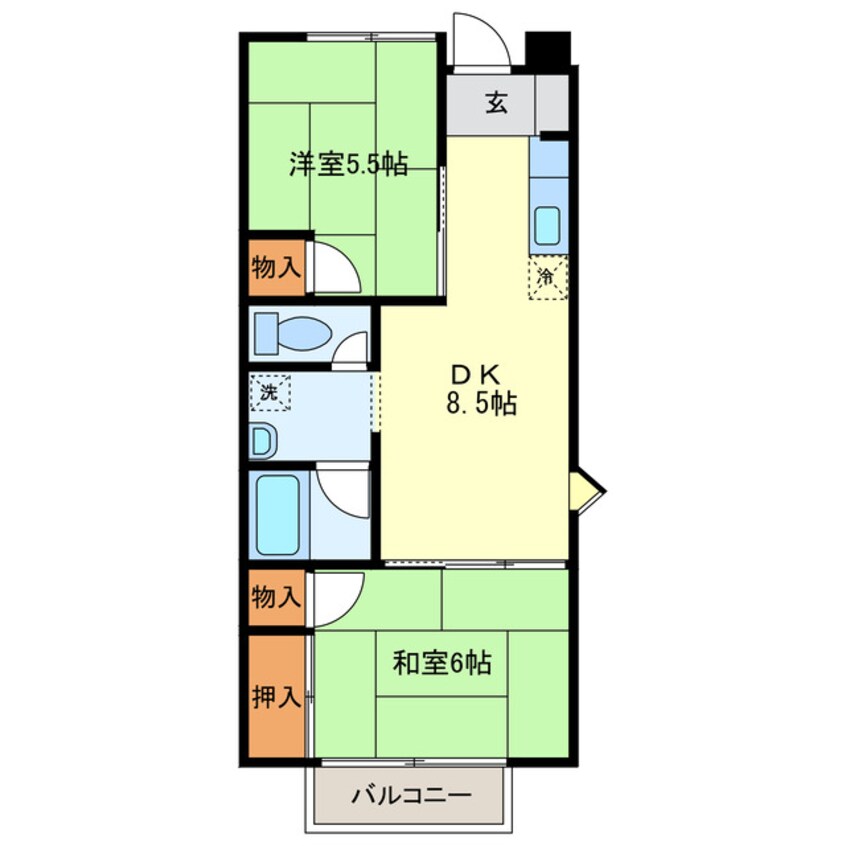 間取図 田口コーポA棟