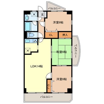 間取図 ラフェスタ足利大町