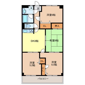 間取図 ラフェスタ足利大町