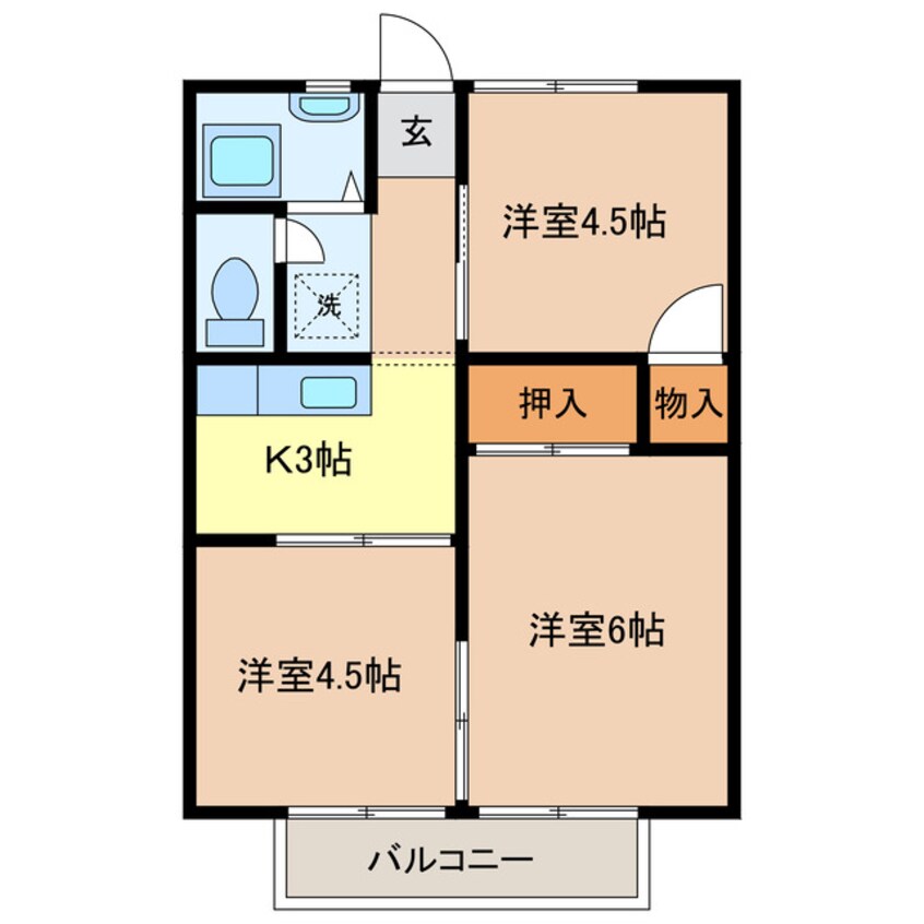 間取図 コーポ倉林