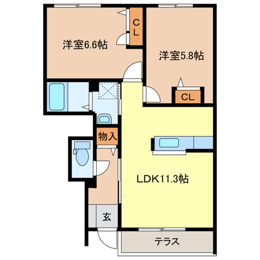 間取図 プレステージＡ