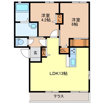 間取図 ラフォーレ福富3