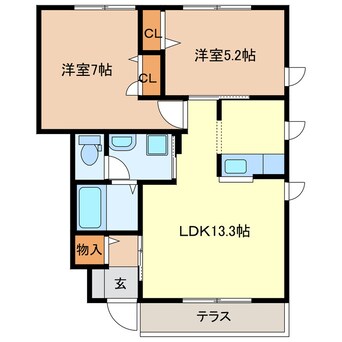 間取図 オーロ・ファーレ（ハイツ）