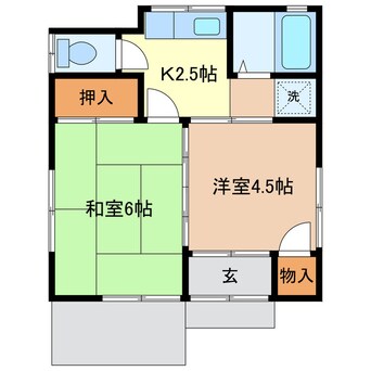 間取図 石川アパート（大前町の貸家）