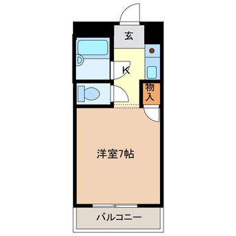 間取図 ホワイトハイツ鹿島台　508号