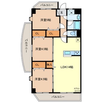 間取図 フォレストリア足利新山603