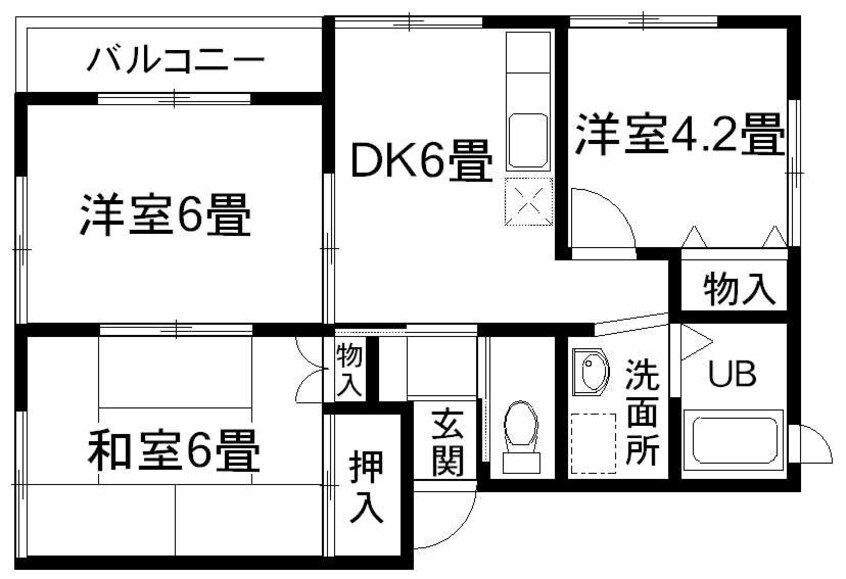 間取図 ロイヤル・コート藤E棟