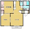 ヌーベルシティ鳥屋野　A棟 2LDKの間取り