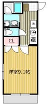 BUENA学校町通り2番町 1Kの間取り