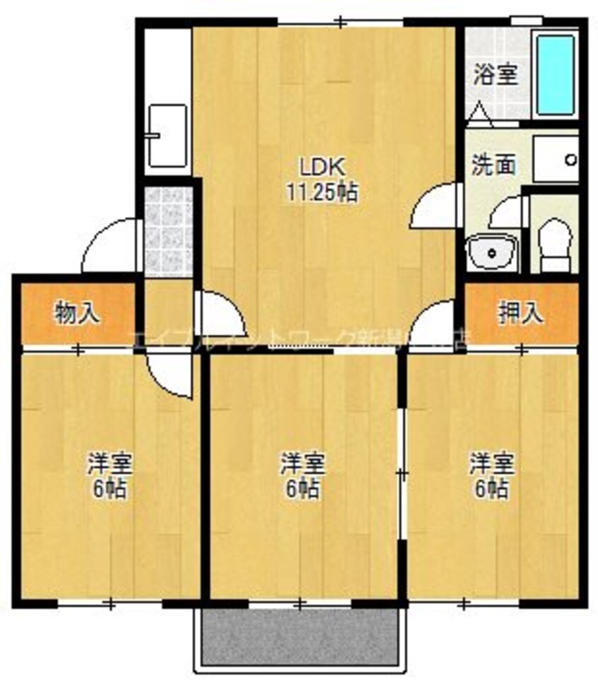 間取図 プリオール女池D棟