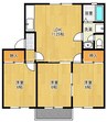 プリオール女池D棟 3LDKの間取り