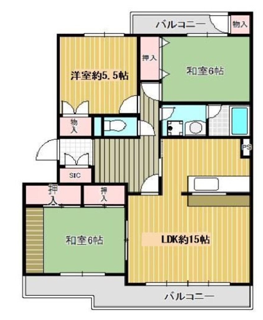 間取図 ヴェルシティ河渡