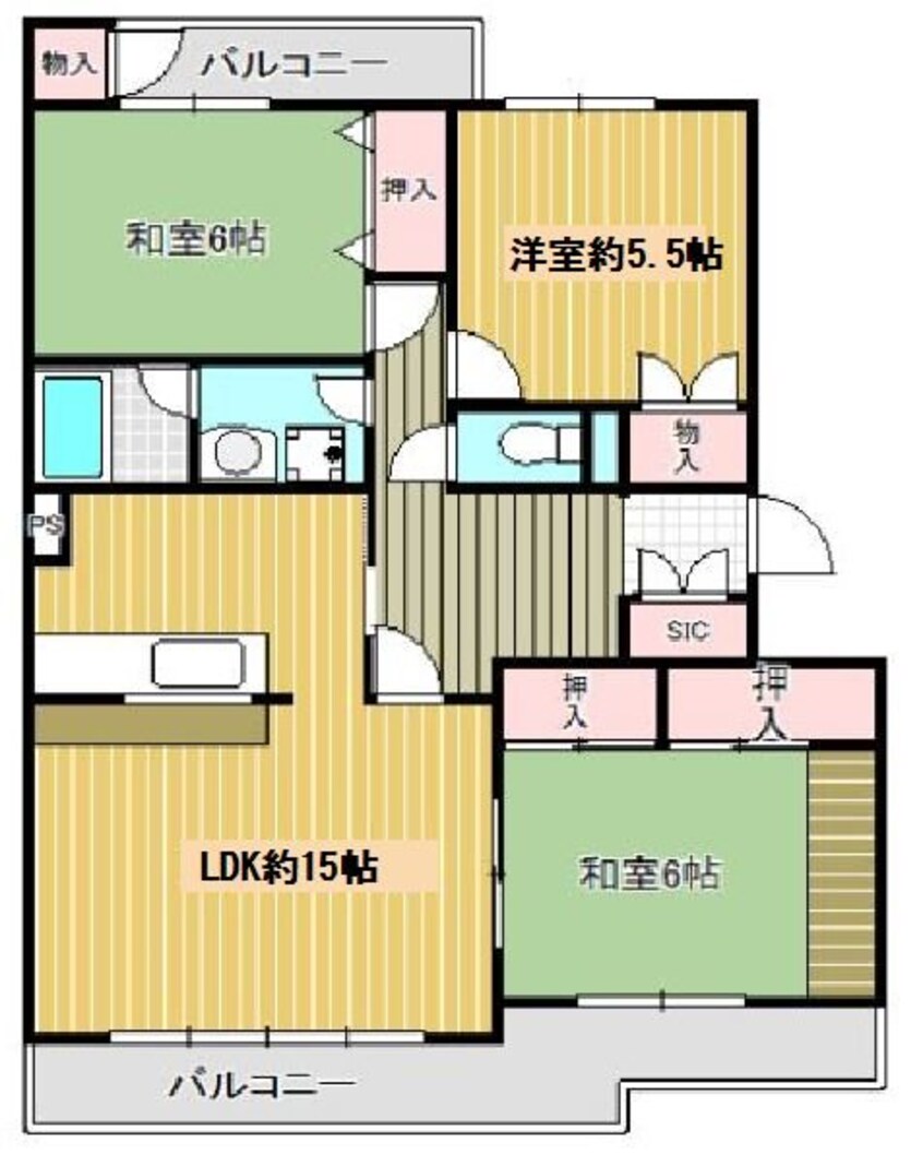 間取図 ヴェルシティ河渡