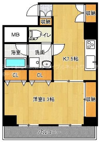 間取図 BUENA西堀前通一番町