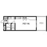 エスポワール南万代 1Rの間取り