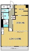 ラポール菜の花館 1LDKの間取り