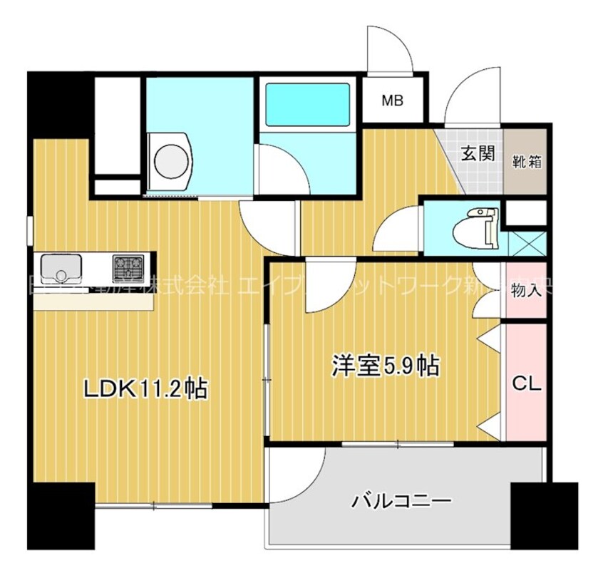 間取図 BUENA古町通6番町