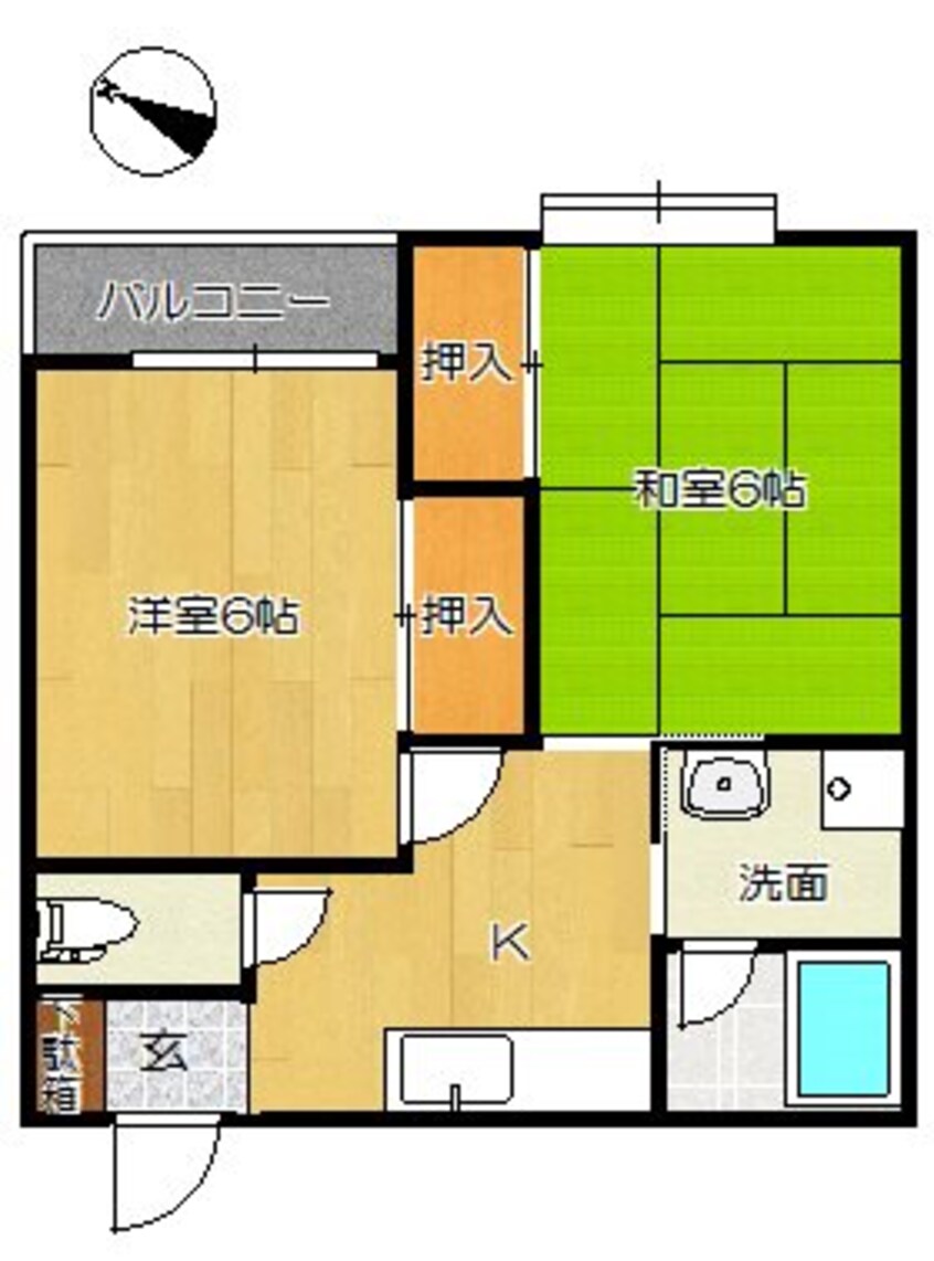 間取図 上所グリーンタウンF棟