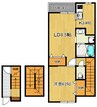 BUENA堀之内南3A棟 1LDKの間取り