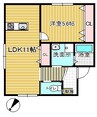 BUENA長嶺 1LDKの間取り