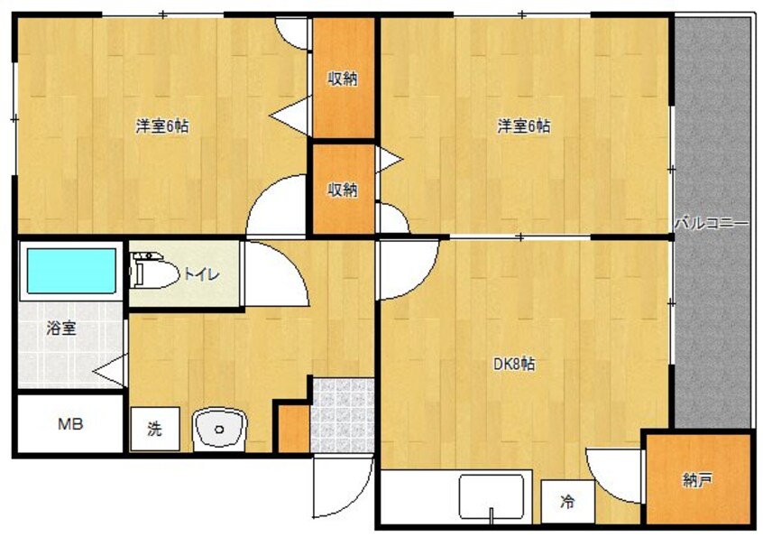 間取図 T＆K網川原Ｅ棟