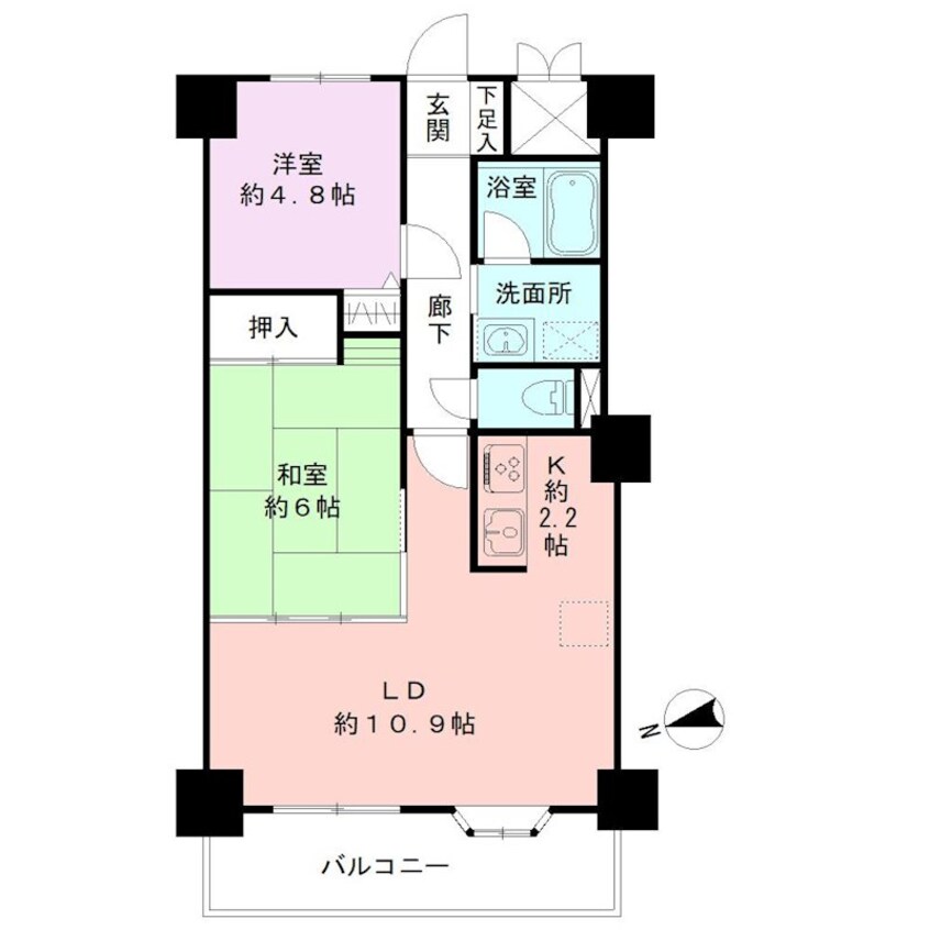 間取図 ダイアパレスシアース万代　東棟