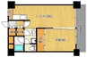 風間マンション 1LDKの間取り