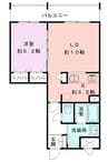 ロンドベル新和 1LDKの間取り