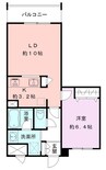 ロンドベル新和 1LDKの間取り