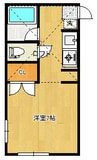ピュア東中島 1Rの間取り