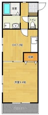 ヒルズ白山浦 1DKの間取り