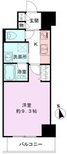 S-FORT新潟本町 1Kの間取り
