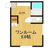 アントワープ坂井 1Rの間取り