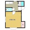 ビバリー新元島 1Kの間取り