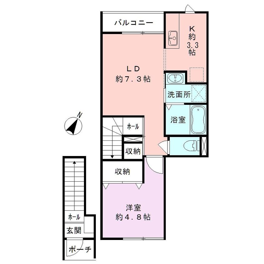 間取図 ベル・ヴェール田中町