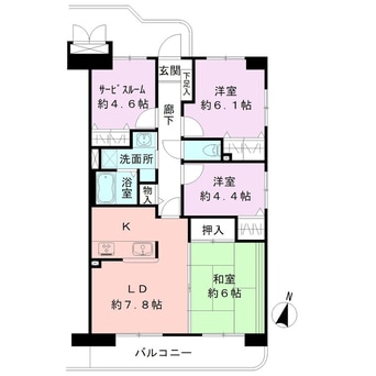 間取図 ヴェルビュ南笹口