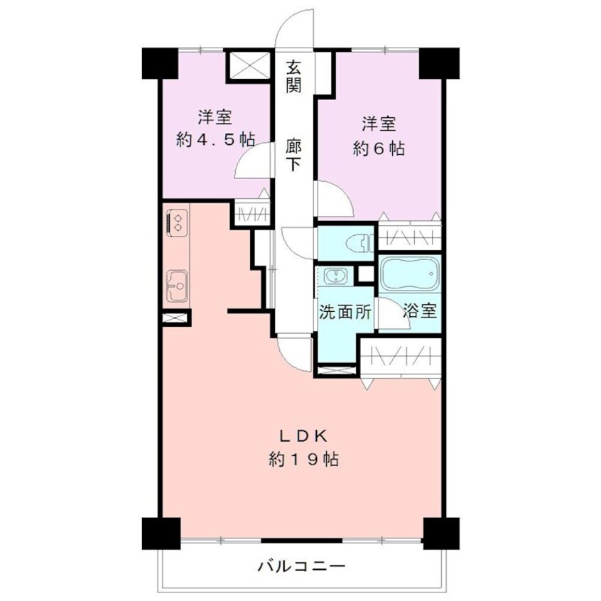 間取図 ロンドベル弁天橋
