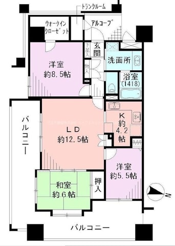 間取図 ダイアパレスけやき通り