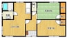 坂井東貸家10号棟 2LDKの間取り