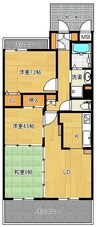 ライズ万代　S棟 3LDKの間取り