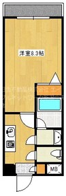 BUENA川端町4丁目壱番館 1Kの間取り