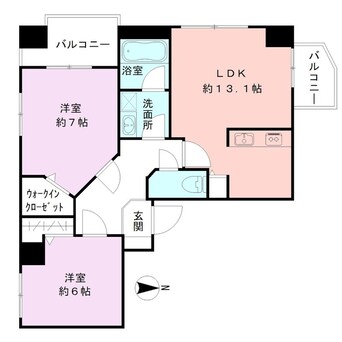 間取図 レデス万代公園