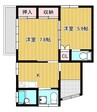 プレイス田町 2Kの間取り